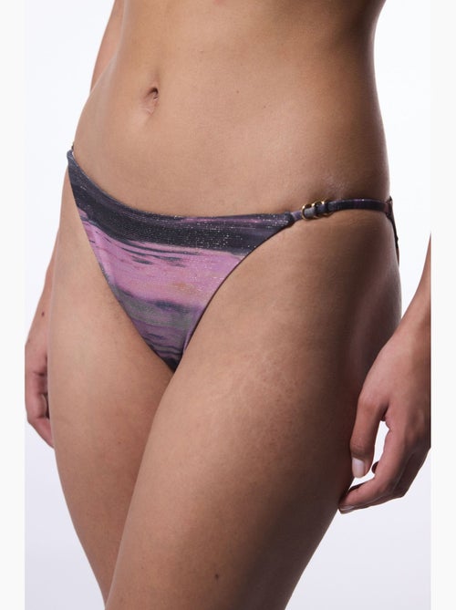 Slip de bikini nixie à bandes latérales et boucle penti - Kiabi