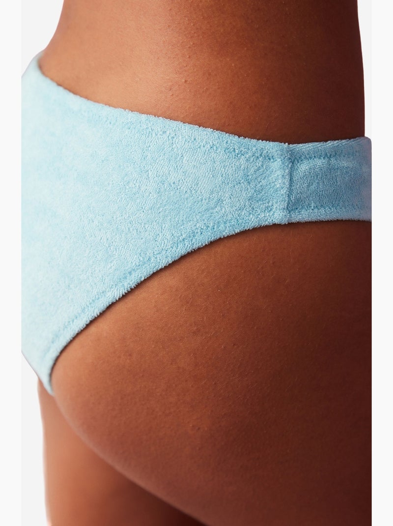 Slip de bikini relax slip en éponge penti Bleu ciel - Kiabi