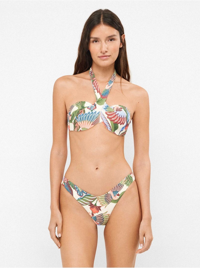 Slip de bikini taille en v Multicolore - Kiabi