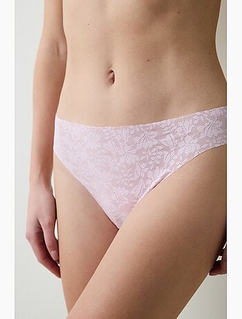 Slip dentelle à découpe laser invisible penti