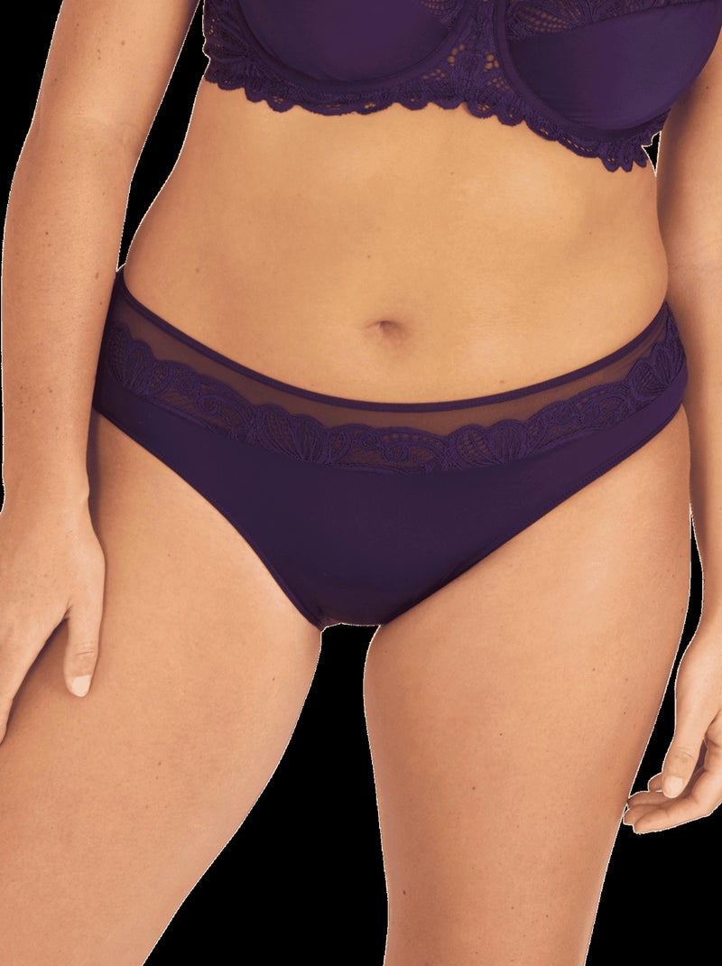 Slip DENTELLE ENVOÛTANTE Bleu nuit - Kiabi