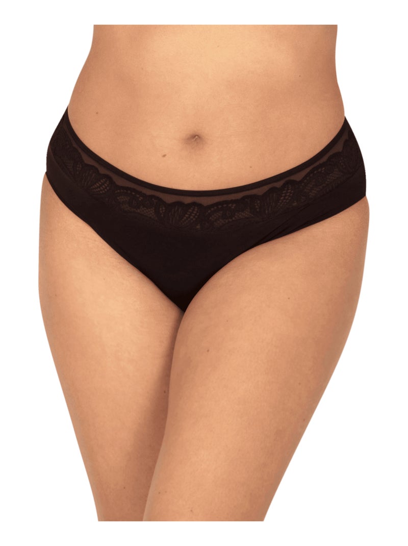 Slip DENTELLE ENVOÛTANTE Well Noir Femme Kiabi