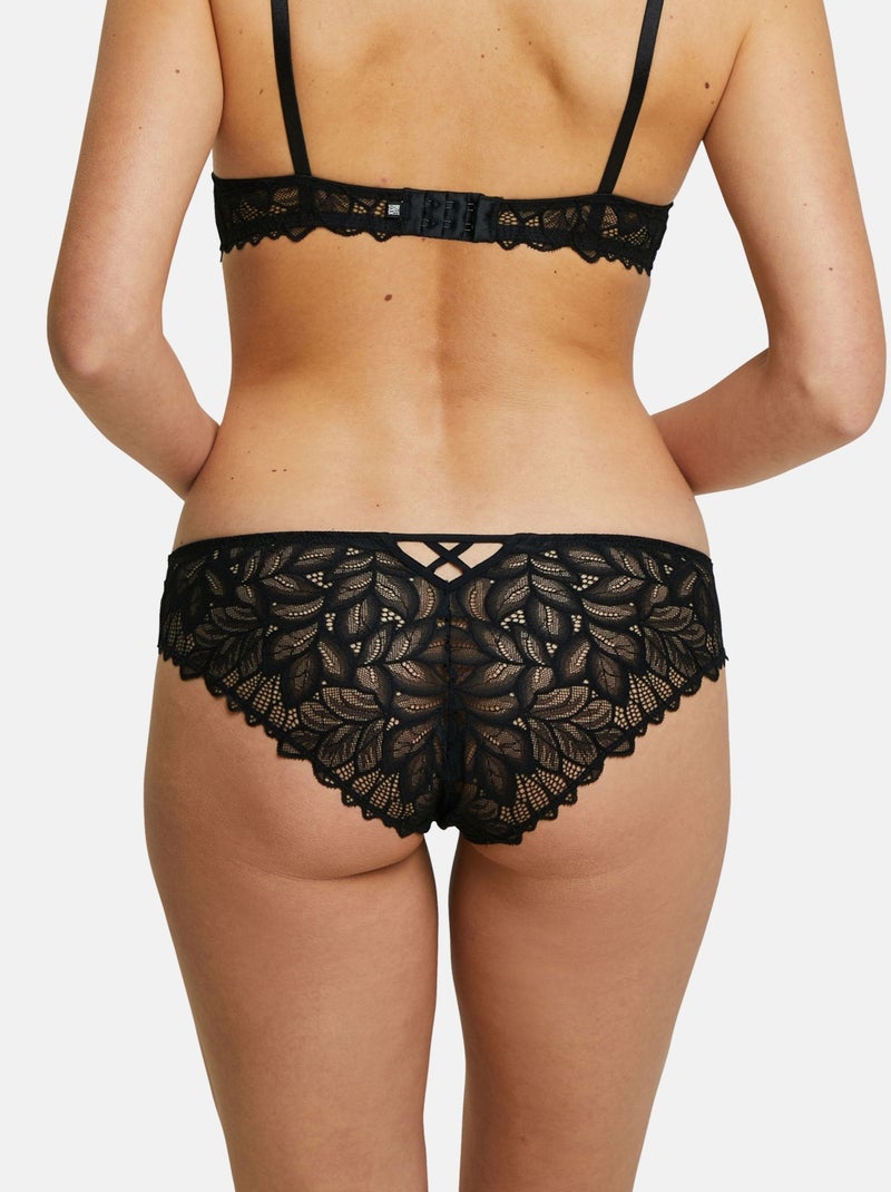 Slip Divine Envie Billet Doux Noir - Kiabi