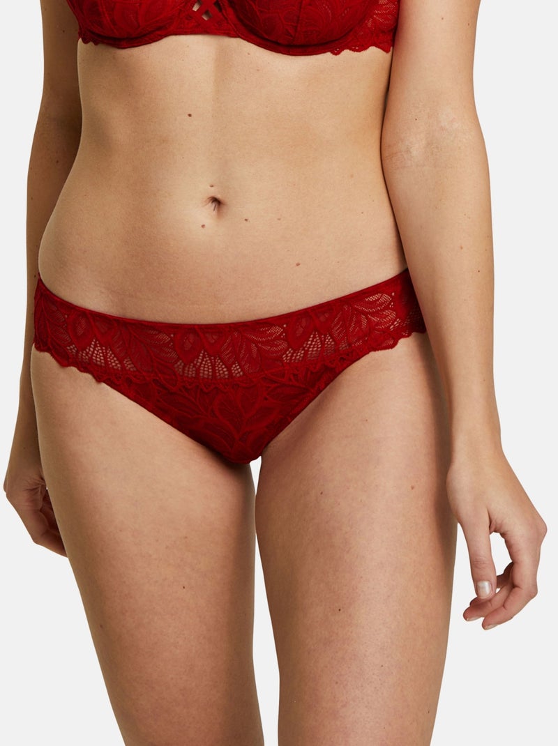 Slip Divine Envie Billet Doux Rouge - Kiabi
