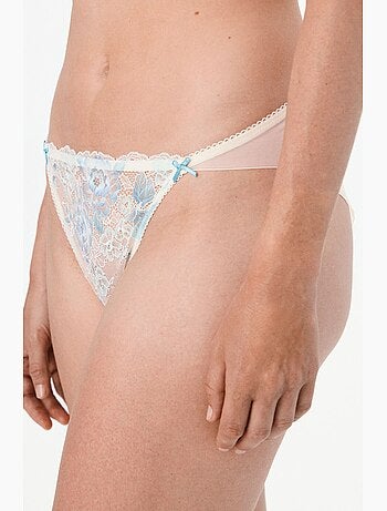 Slip en dentelle imprimée penti