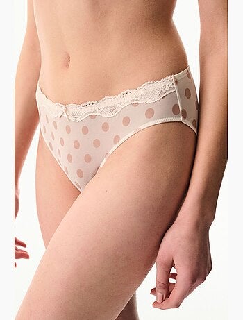 Slip en mesh à pois penti