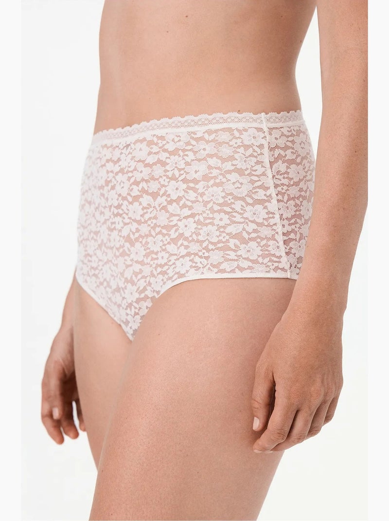 Slip femme easy bel dentelle penti Blanc cassé - Kiabi