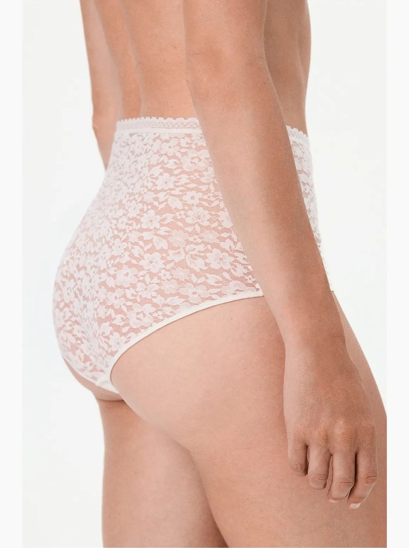 Slip femme easy bel dentelle penti Blanc cassé - Kiabi