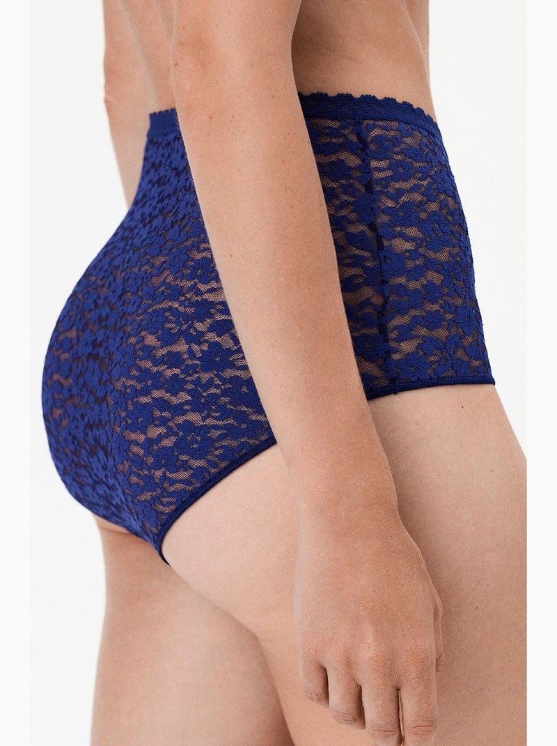 Slip femme easy bel dentelle penti Bleu marine - Kiabi