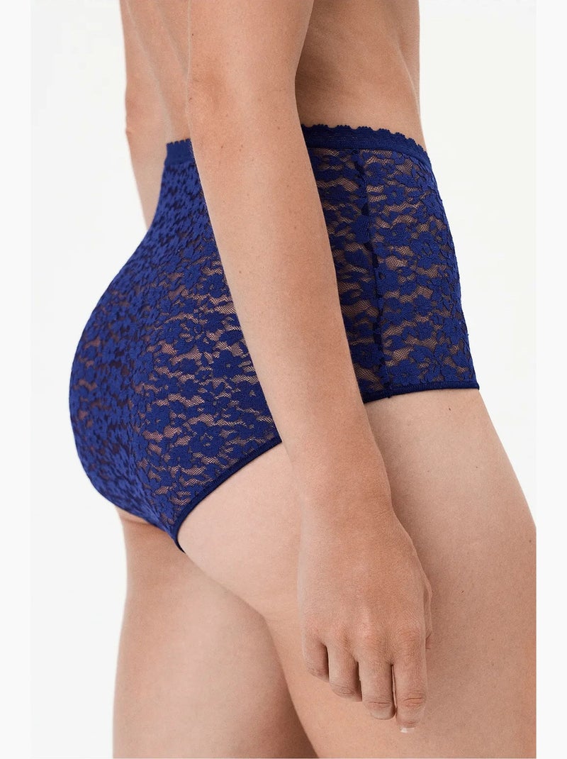Slip femme easy bel dentelle penti Bleu marine - Kiabi