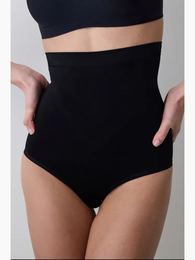 Slip femme sans coutures penti Noir - Kiabi
