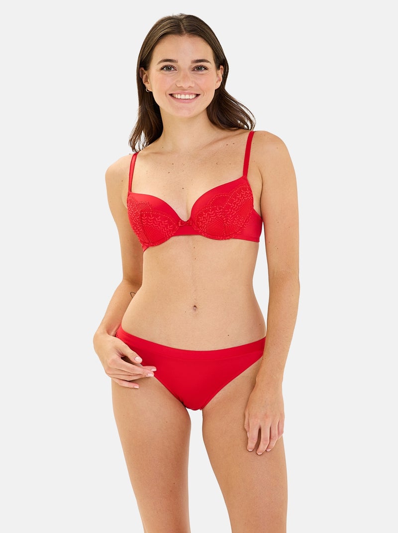 Slip Fidèle Billet Doux Rouge coquelicot - Kiabi