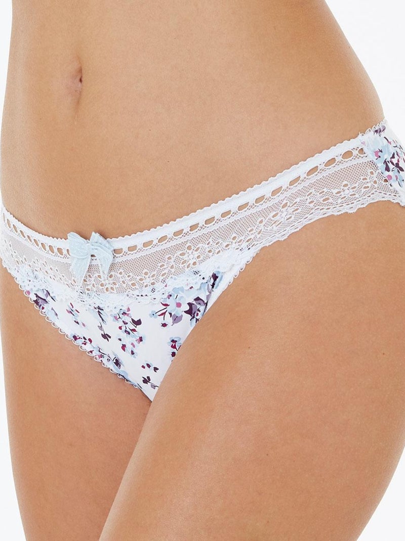 Slip FLEUR BLEUE - Brigitte Bardot Blanc - Kiabi