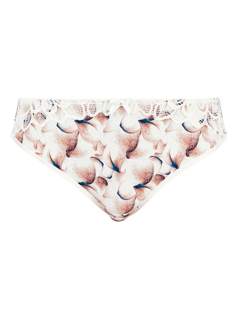 Slip Flora Sans Complexe Blanc Marron Bleu - Kiabi