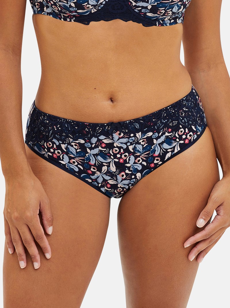 Slip Flora Sans Complexe Bleu Rouge Bleu - Kiabi