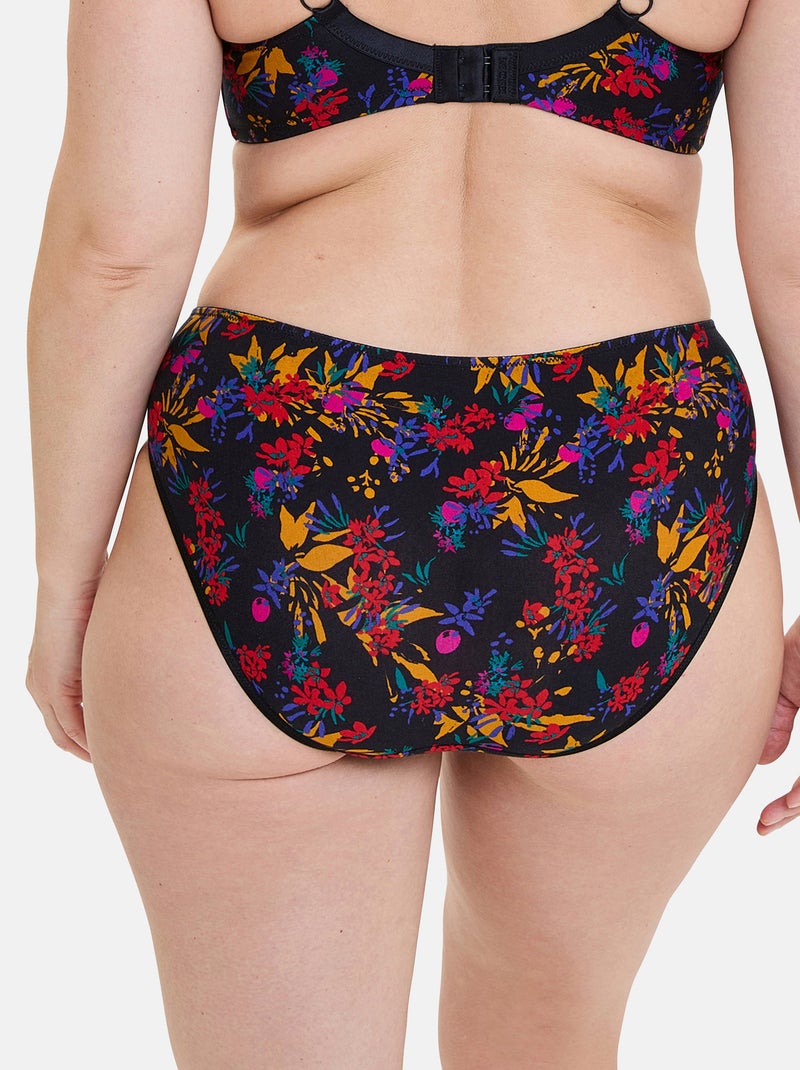 Slip Flora Sans Complexe Noir Rouge Bleu - Kiabi