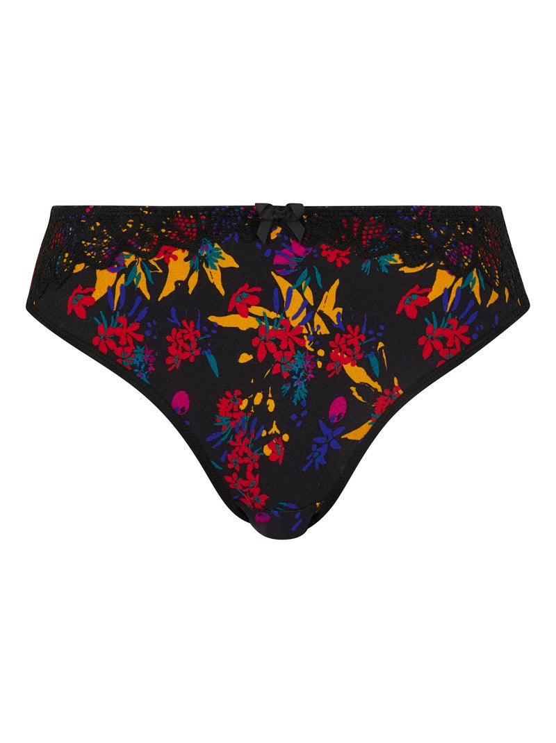 Slip Flora Sans Complexe Noir Rouge Bleu - Kiabi