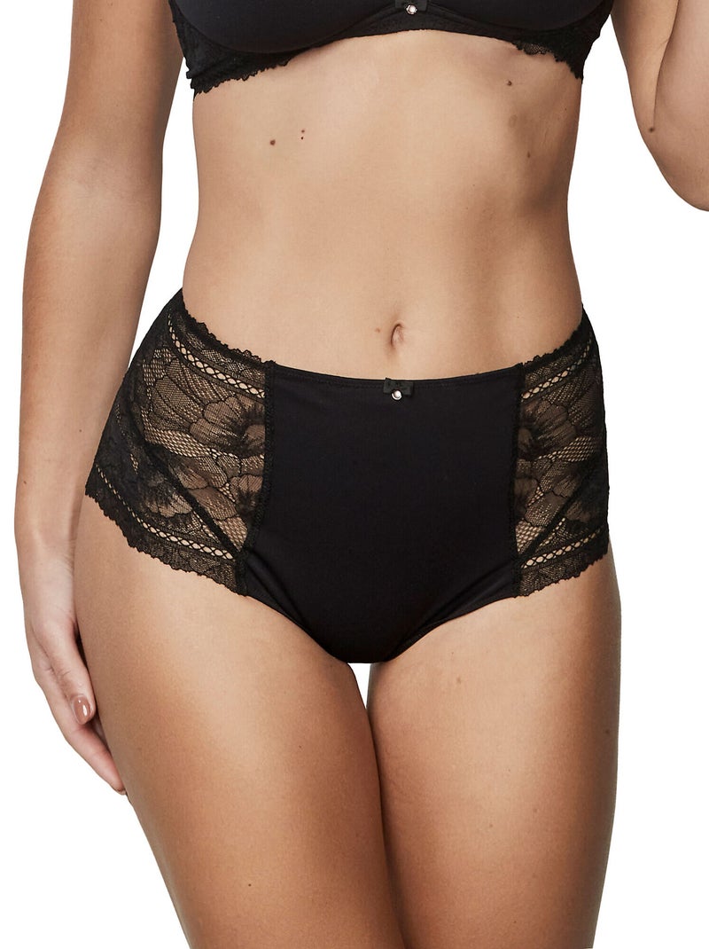 Slip gainant taille haute AGATHA Noir - Kiabi