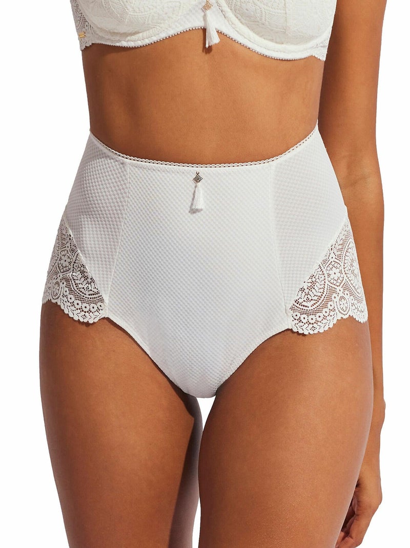 Slip gainant taille haute Matilda mariage Ecru - Kiabi