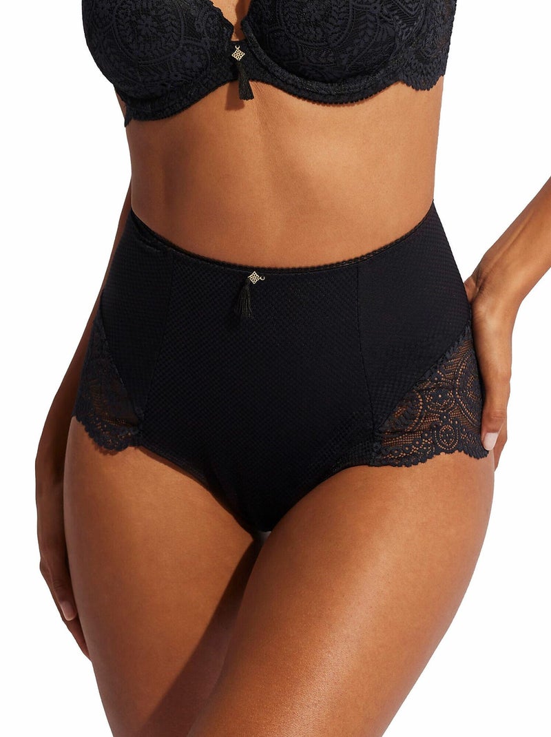 Slip gainant taille haute Matilda Noir - Kiabi