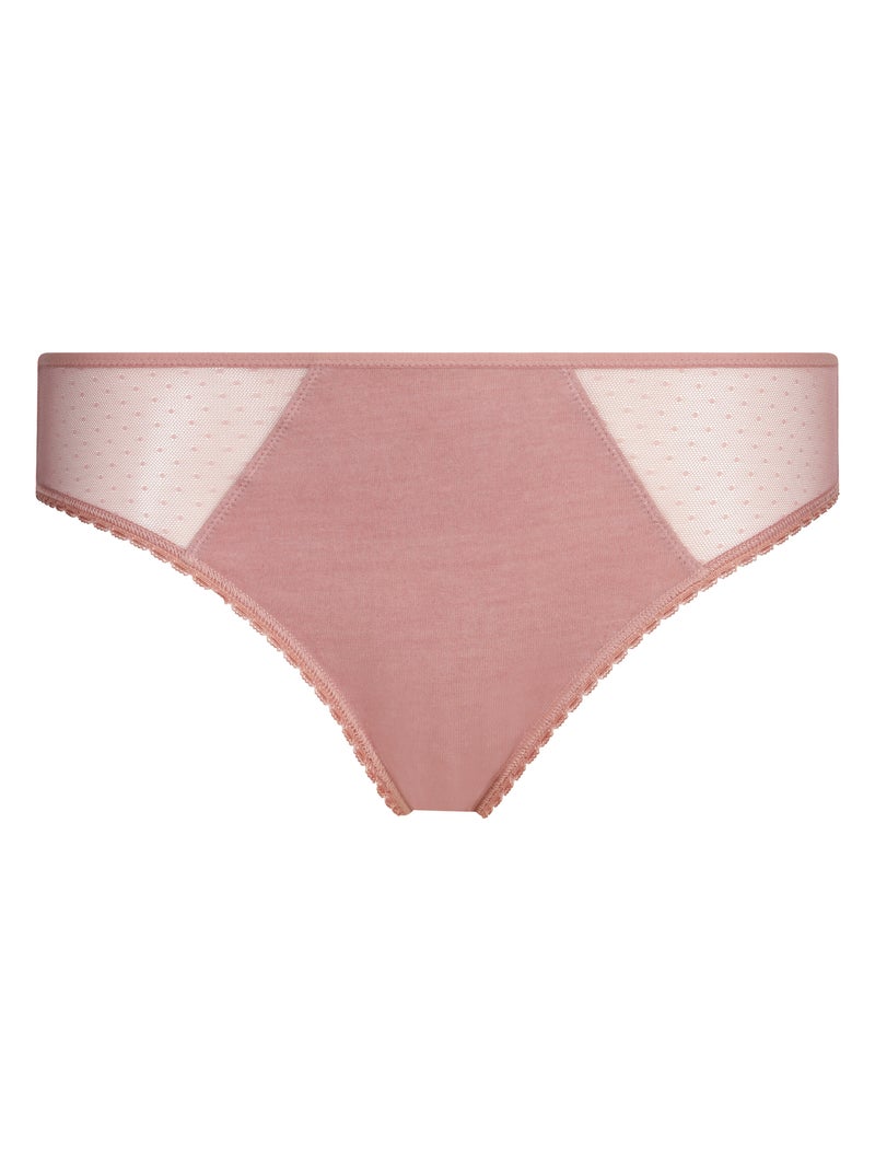 Slip Generous Coton Bio Rose pâle - Kiabi