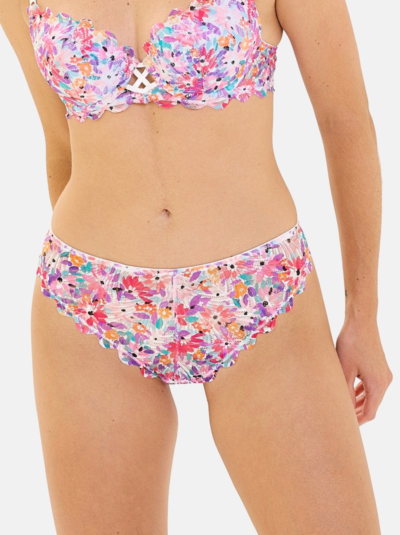Slip Gracieuse Pop Billet Doux Blanc Rose clair - Kiabi