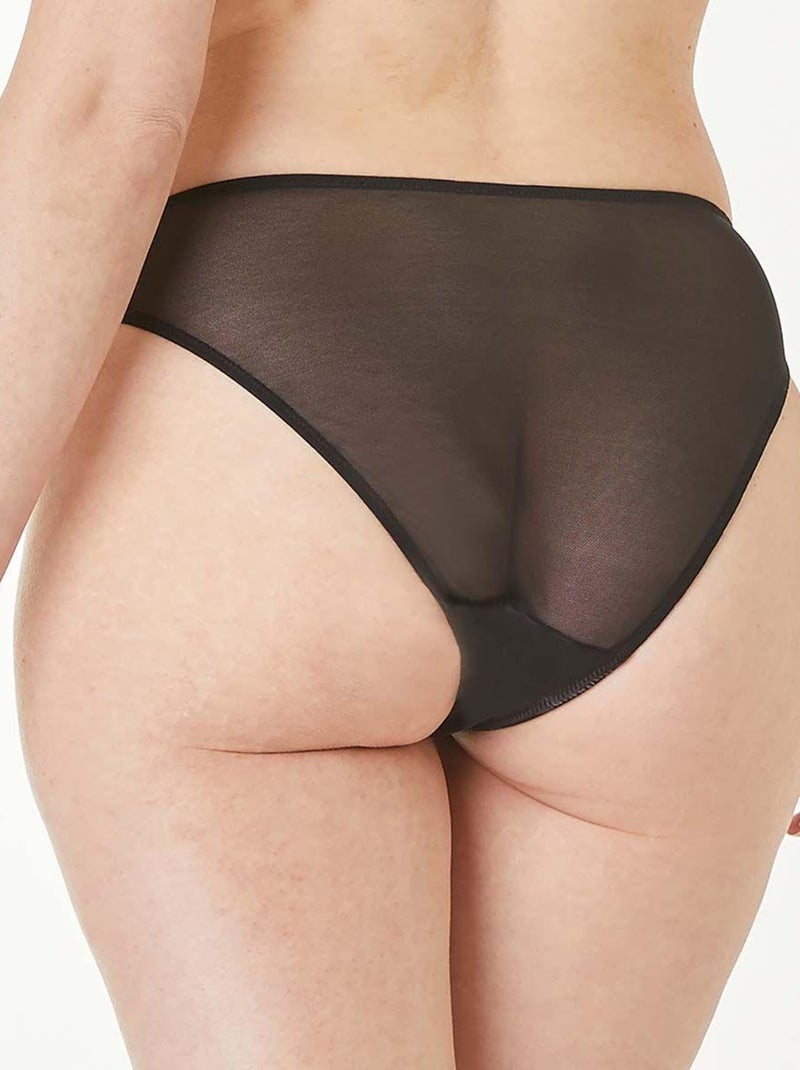 Slip grande taille COEUR JOYEUX - Brigitte Bardot Lingerie Noir - Kiabi