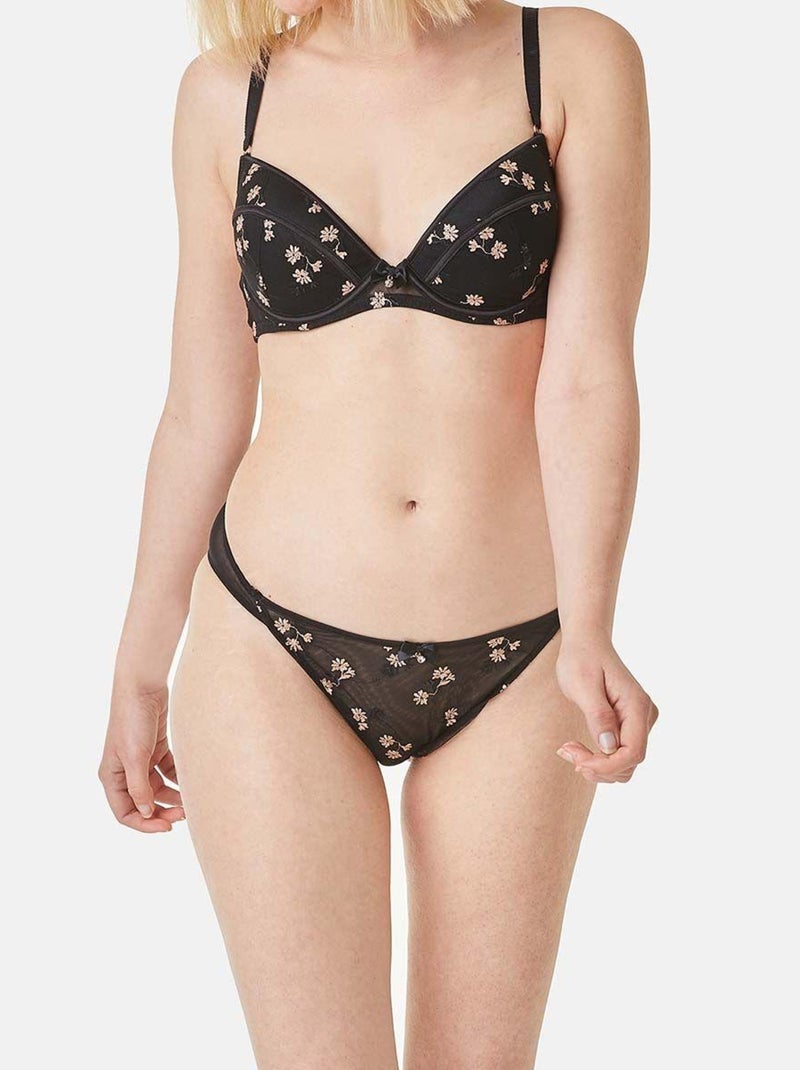 Slip grande taille COEUR JOYEUX - Brigitte Bardot Lingerie Noir - Kiabi