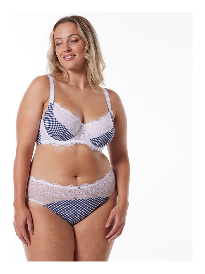 Slip grande taille EMBELLIE - Brigitte Bardot Lingerie Bleu - Kiabi