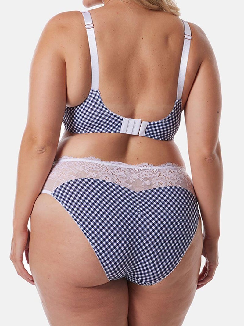 Slip grande taille EMBELLIE - Brigitte Bardot Lingerie Bleu - Kiabi