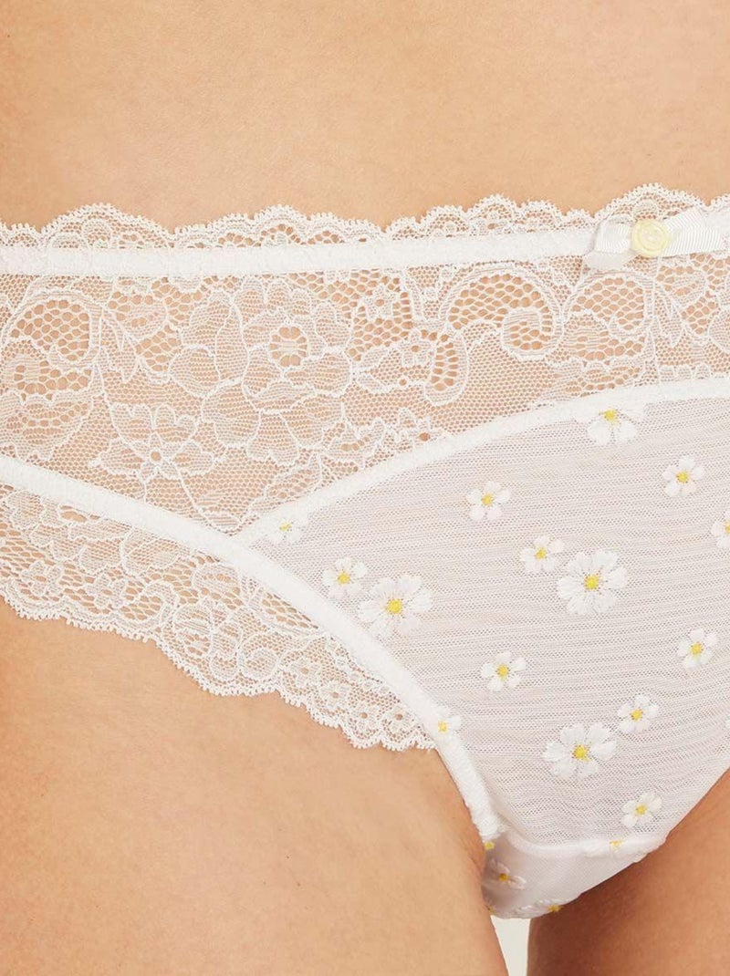 Slip grande taille SOURIRE - Brigitte Bardot Lingerie Blanc - Kiabi