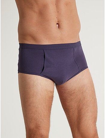 Slip haut ouvert pur coton lot de 4 - DAXON