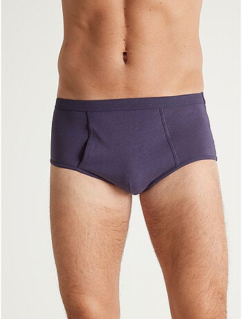 Slip haut ouvert pur coton lot de 4