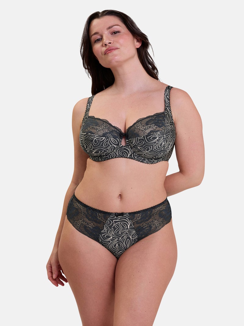 Slip hélène sans complexe lingerie gris anthracite - Kiabi