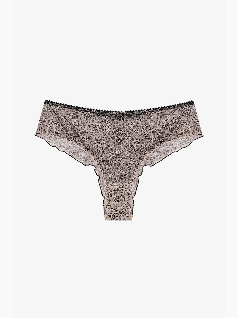 Slip hipster cheeky à imprimé léopard penti Beige argile - Kiabi