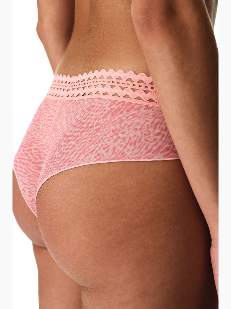 Slip hipster cheeky à imprimé léopard penti Rose - Kiabi