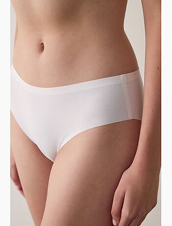 Slip hipster côtelé taille basse invisible penti
