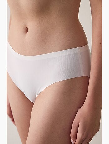 Slip hipster côtelé taille basse invisible penti