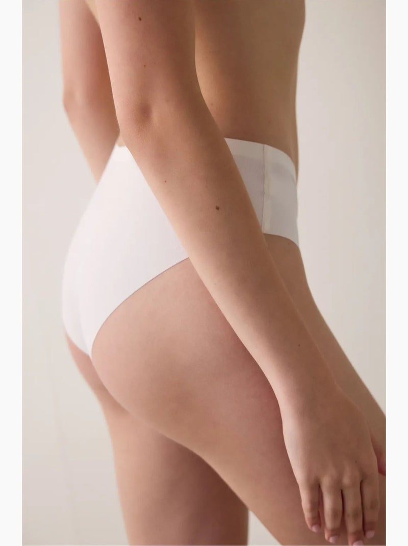 Slip hipster côtelé taille basse invisible penti Blanc - Kiabi