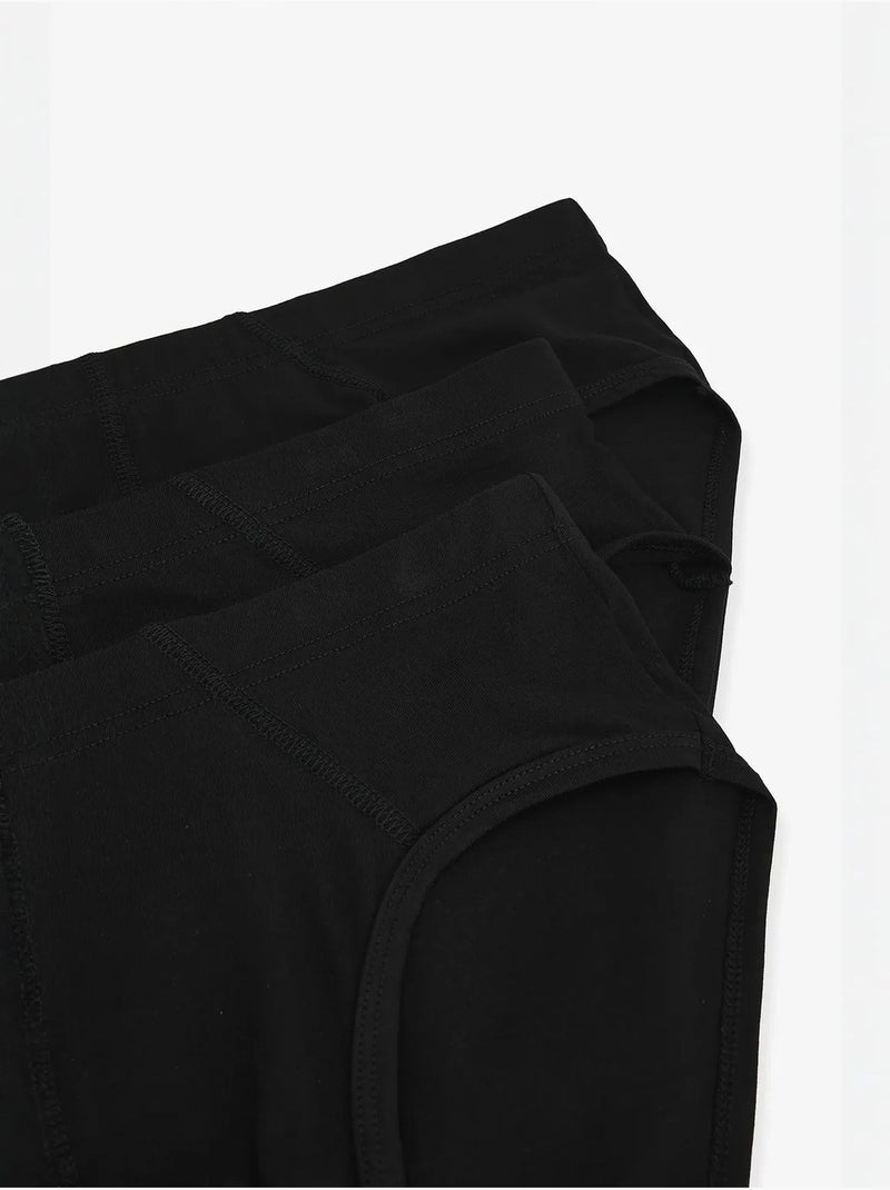 Slip homme basic tape lot de 3 penti Noir - Kiabi