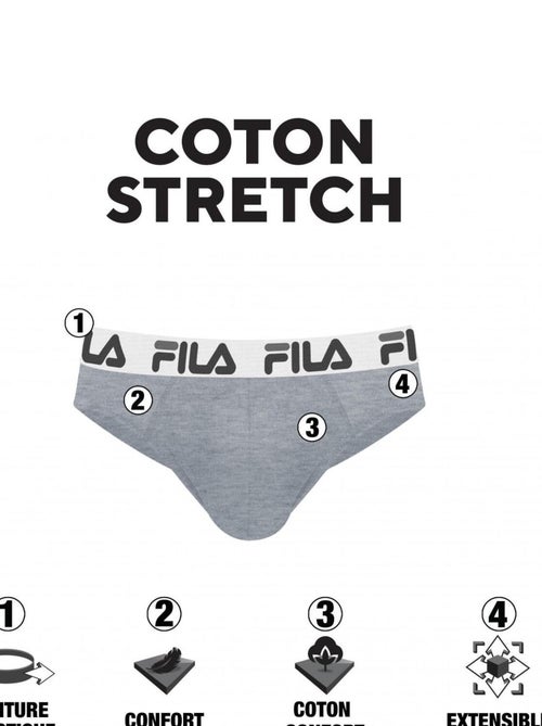 Slip homme en coton Fila Bleu Fila - Kiabi