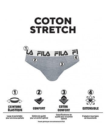 Slip homme en coton Fila Gris Fila