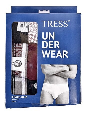 Slip Homme TRESS COTON - Pack de 3
