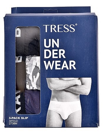 Slip Homme TRESS COTON - Pack de 3