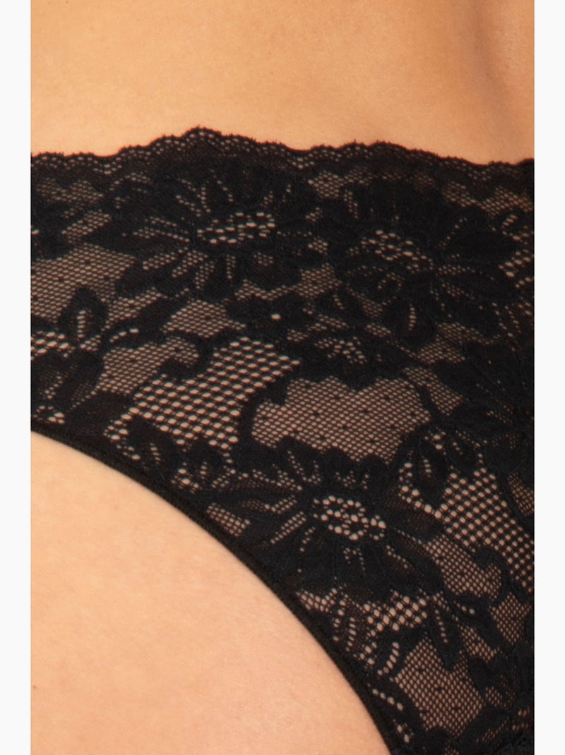 Slip INFINI DENTELLE Noir - Kiabi