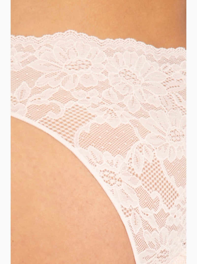 Slip INFINI DENTELLE Rose clair - Kiabi