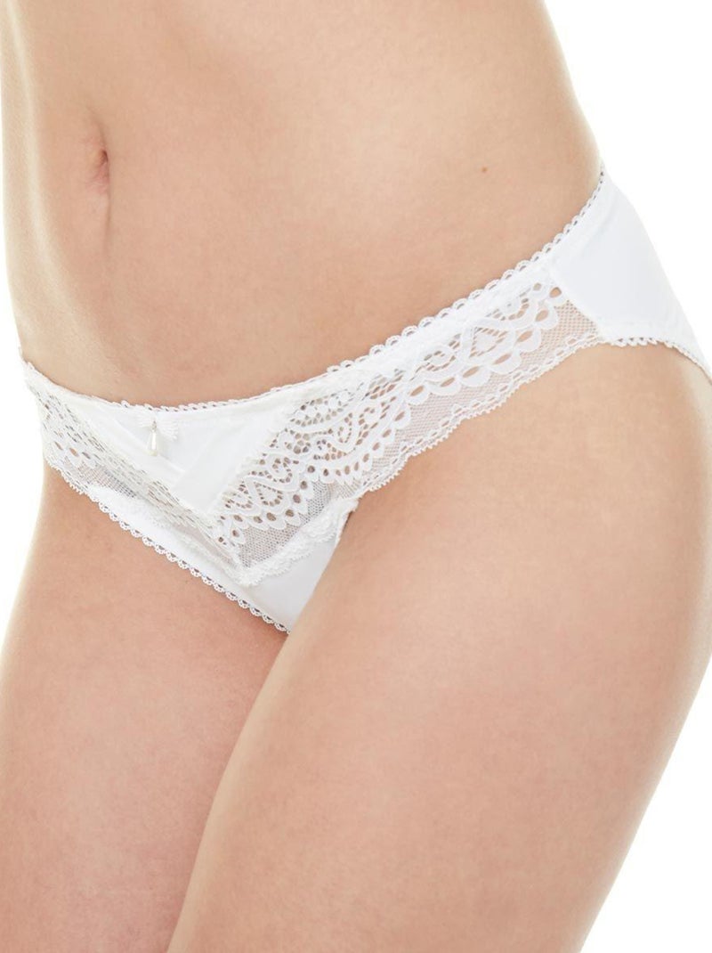 Slip JE LE VEUX - Pomm'Poire Blanc - Kiabi