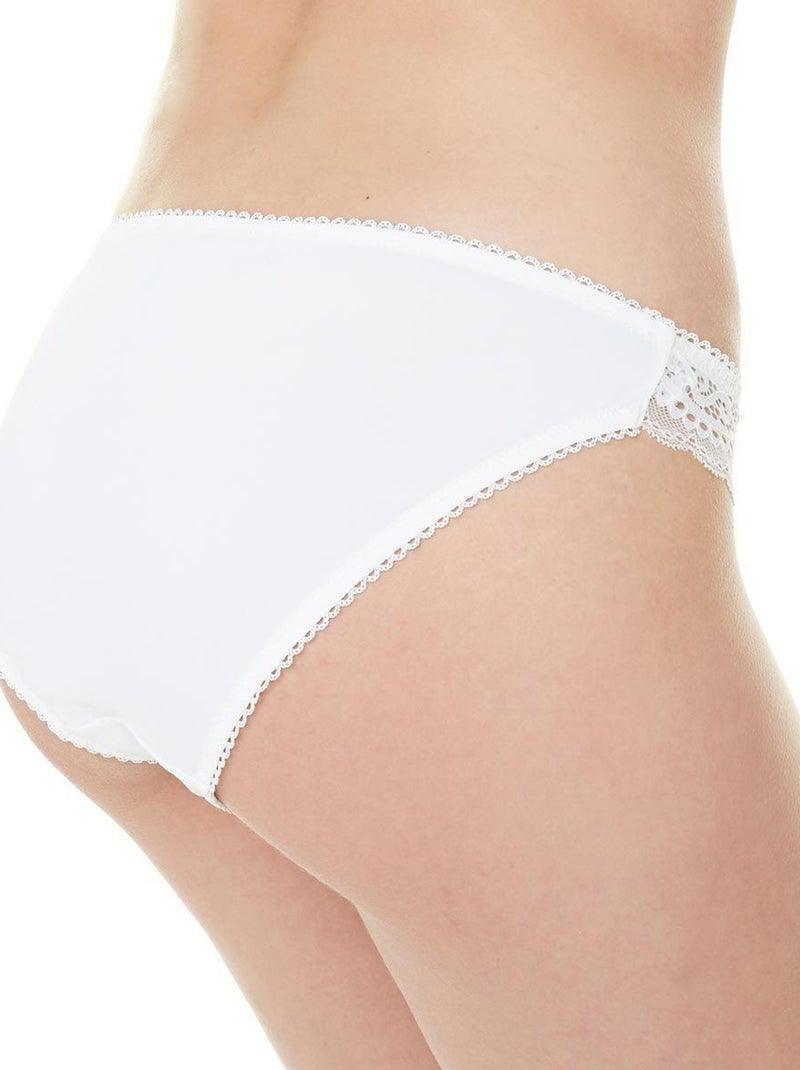 Slip JE LE VEUX - Pomm'Poire Blanc - Kiabi