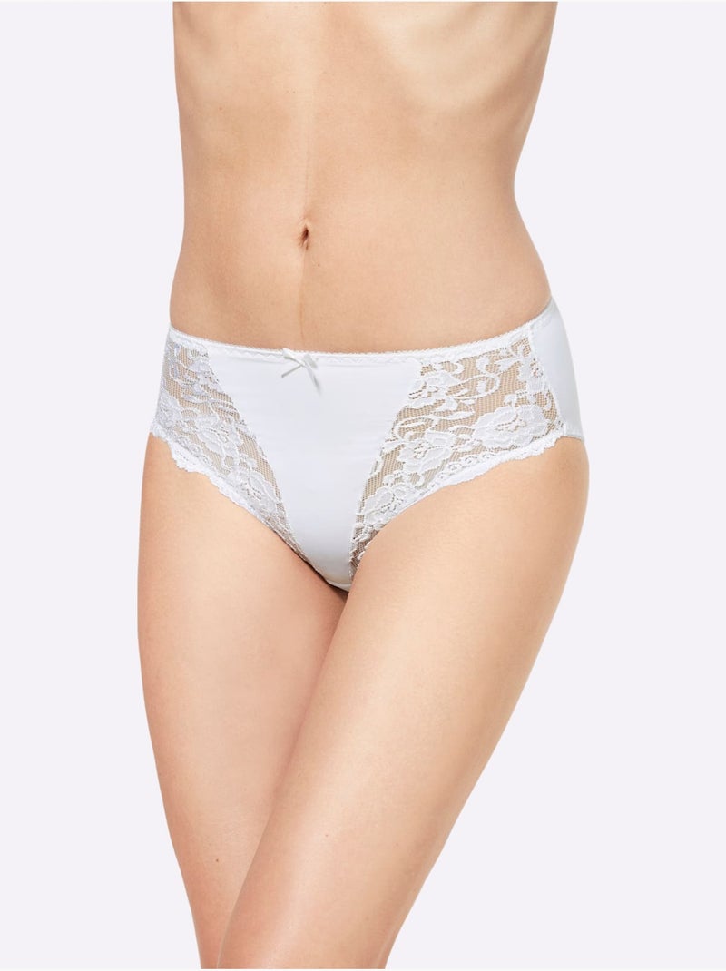 Slip Jersey Fin - Taille Standard - Witt - Lot de 2 Blanc Noir - Kiabi