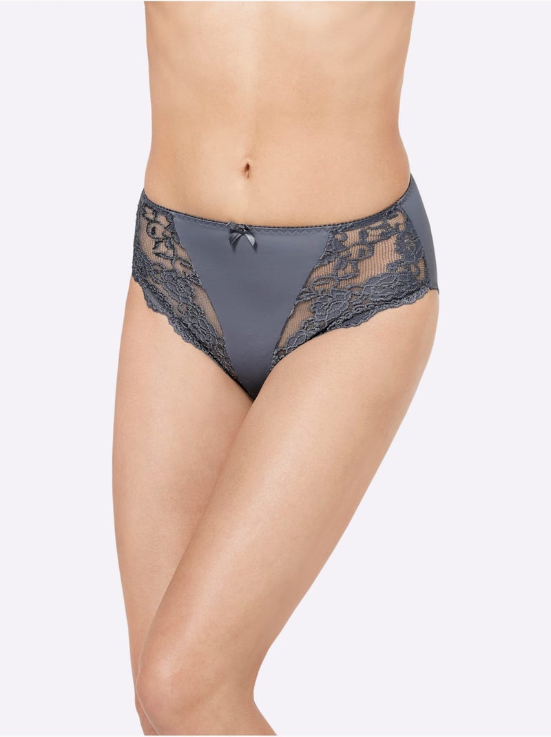 Slip Jersey Fin - Taille Standard - Witt - Lot de 2 Noir Gris - Kiabi